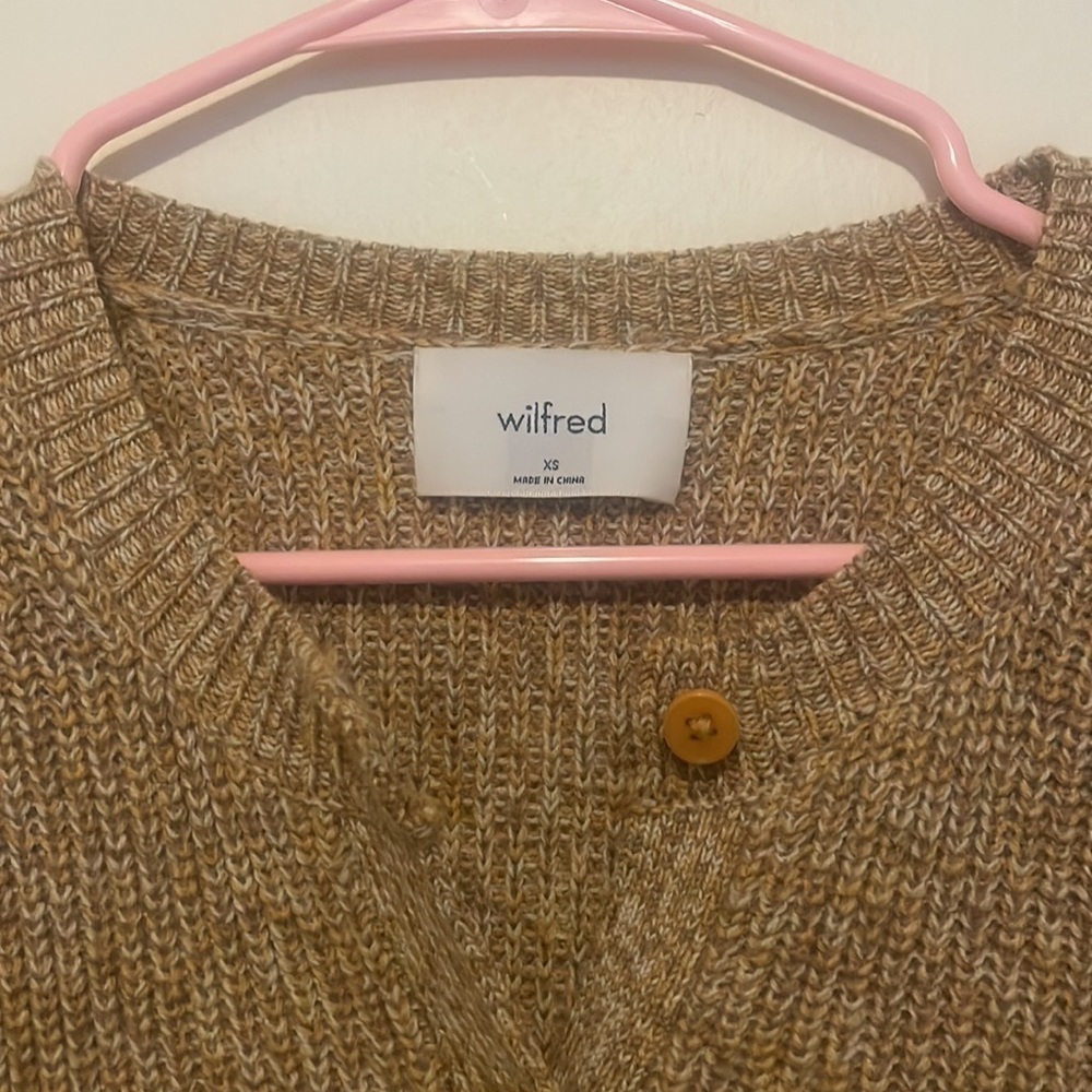 Aritzia Wilfred Nora Cardigan in Marli Goldie Size XS - Picture 3 of 3